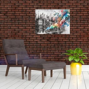 Obraz na szkle - Przemysłowe życie (70x50 cm)