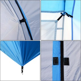 Outsunny Namiot Kempingowy dla Rodzin z 2 Sypialniami dla 4-6 Osób - Idealny do Przygód na Świeżym Powietrzu 430x240 cm | Aosom PL