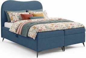 Niebieskie łóżko kontynentalne z pojemnikiem E9-B56