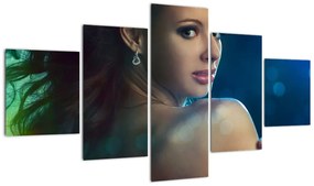 Obraz - Spojrzenie młodej kobiety (125x70 cm)