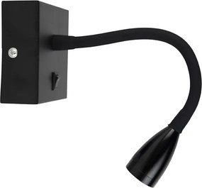 Nowoczesna elastyczna lampa ścienna czarna LED - Flex