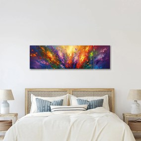 Obraz - Abstrakcja kwiatów (170x50 cm)