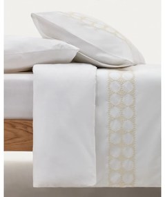 Białe prześcieradło z perkalu bawełnianego z gumką 150x200 cm Teia – Kave Home