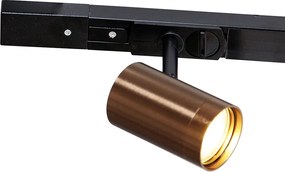 System szynowy jednofazowy z 3 reflektorami i lampami wiszącymi w kolorze ciemnego brązu - Cavalux Jeana