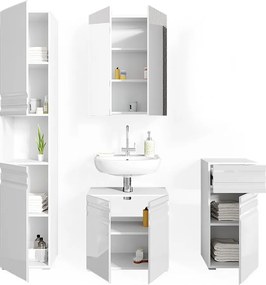 Zestaw mebli łazienkowych biały wysoki połysk 56x34x60 fredd