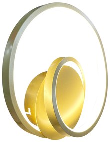 Kinkiet LUCERO GOLD 13W LED, złoty, zakręcony, nowoczesny