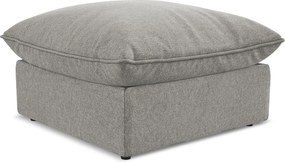 Pufa - z tkaniny welwetowej - szary - MANAO