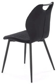 Krzesło tapicerowane K569 VELVET czarne  HALMAR