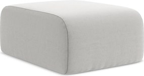 Pufa - z tkaniny welwetowej - srebrny - LANI