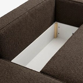 Narożnik z Funkcją Spania ARVON Rozkładany Lewostronny Mocca Boucle