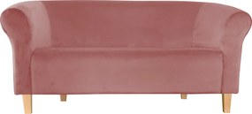 Sofa Milo tkanina Welur : Kolor nogi - Drewno, Kolor tkaniny - VELVET - MG58, Typ tkaniny - Velvet, Wysokość nogi - 15 cm