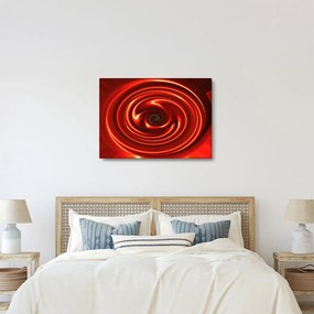 Abstrakcyjny obraz - czerwona spirala (70x50 cm)
