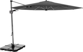 KNIRPS 320 x 320 cm - luksusowy wahadłowy parasol ogrodowy z drążkiem bocznym : Kolor parasola - Ciemnoszary