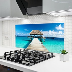 Panel Szklany do Kuchni Monumentalny Most Nad Cieśniną