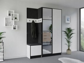 Garderoba EDEN 13  Biały + Czarny