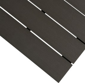 Zestaw Mebli Ogrodowych Stół ARGOS 160-210 cm Ciemnoszary Dąb/Czarny i 4x Fotel FRESNO Czarny Technorattan Nowoczesny