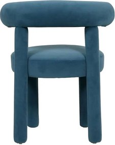 Krzesło 62x80x58 cm niebieskie Leith LET77B