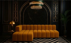 Narożnik w kształcie L GRAND 295 cm, tkanina Salvador, Żółty, Lewy