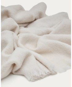 Kremowy koc z mieszanki wełny 130x170 cm Hura – Kave Home