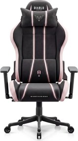Fotel gamingowy młodzieżowy Diablo X-One Small Size materiałowy, Akira Pink