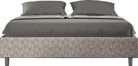 Łóżko bez stelaża tapicerowane 160x210 tkaniny Era 02 Szary Azelia