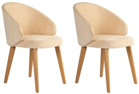 Zestaw krzeseł do jadalni Bentley Beige and Dark Oak, 2 szt.