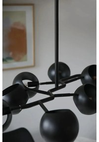 Czarna lampa wisząca z metalowym kloszem Edgar – Markslöjd