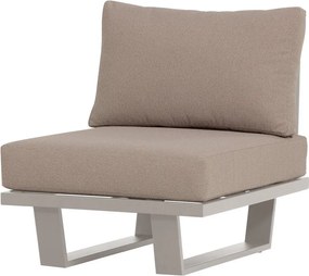 Szarobeżowy metalowy/tapicerowany fotel ogrodowy Bear – WOOOD