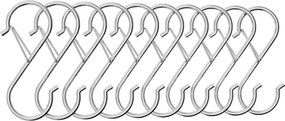 Haczyki na drążek do szafy 90 x 35 x 3 mm, zestaw 10 sztuk