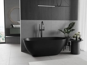 Mexen Rimini wanna wolnostojąca z konglomeratu 150 x 75 cm, czarna mat - 57241507570