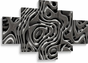 Obraz - Metaliczna abstrakcja (125x70 cm)