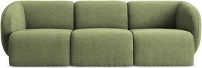 Zielona sofa z tkaniny szenilowej 244 cm Lani – Makamii