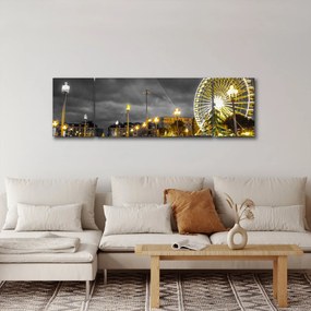 Obraz diabelskiego młyna o zmierzchu (170x50 cm)