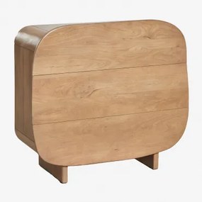 Komoda Z 3 Szufladami 100x40 Cm Z Drewna Mango Agathe Naturalna - Sklum