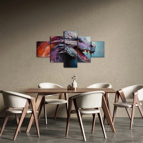 Obraz - Ilustracja przedstawiająca smoka (125x70 cm)
