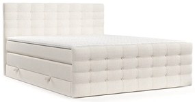 Kremowe łóżko boxspring ze schowkiem 160x200 cm Blend – Maison de Rêve