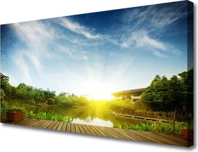 Obraz na płótnie Spokojna Tafla Jeziora