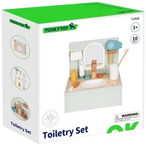 Tooky toy toilet bathroom toaleta drewniana łazienka z akcesoriami