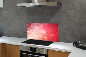 Panel szklany do Kuchni Miłosne Serca na Czerwonym Tle