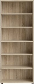 Wysoki regał biurowy Prima 5 dąb sonoma