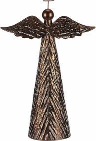 Świąteczna metalowa dekoracja do postawienia Anioł, rozmiar XL, miedziany