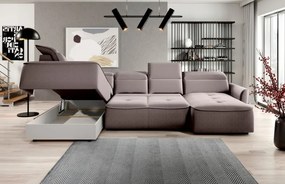 Narożnik MURILLO XL z elektryczną regulacją siedziska Lewostronny w tkaninie VOUGE 04 WERSAL