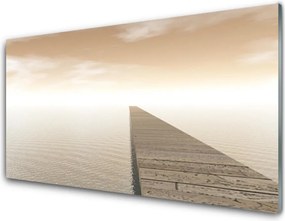 Szkło do Kuchni na Ścianę Konstrukcja Molo o Poranku