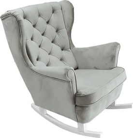 Fotel Relax z Tapicerowanym Siedzeniem i Podłokietnikami, Fotel TV 102x81x95cm Popiel_29855