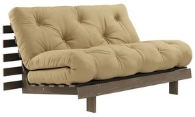 Musztardowobeżowa rozkładana sofa 140 cm Roots – Karup Design