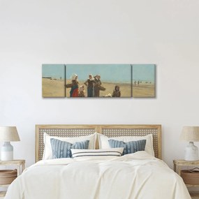 Obraz - Eugène Boudin, Women on the Beach at Berck, reprodukcje (170x50 cm)