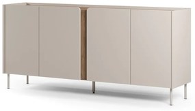 Kremowo-naturalna komoda w dekorze dębu 180x82x40 cm Lucile – Marckeric