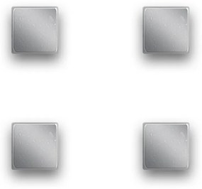 Magnesy do notatek, Cube, 4 sztuki