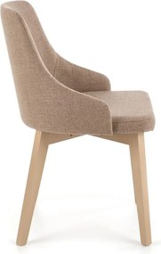 Wygodne krzesło na drewnianych nogach w kolorze dąb sonoma Toledo Halmar