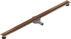 Mexen Flat 360° Slim odpływ liniowy obrotowy 120 cm, miedź szczotkowana - 1C41120